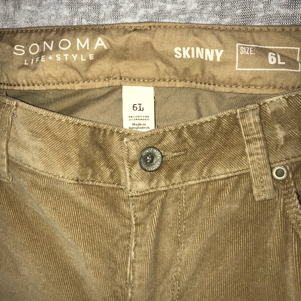 LADIES TAN CORDUROY Skinny pants
